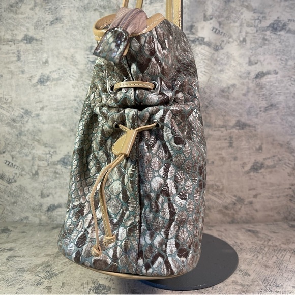 Roberta Gandolfi Leather Python Print Laced Sides tote bag - Picture 4 of 15